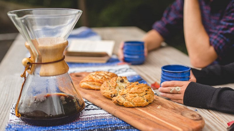 Friends Good Coffee And Desserts Enjoyed Outside Organic Equal Exchange Coffee