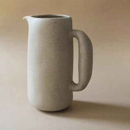 50 Ounce Ceramic Pitcher Desert Haze Color Organic Retro Style Serving Pitcher