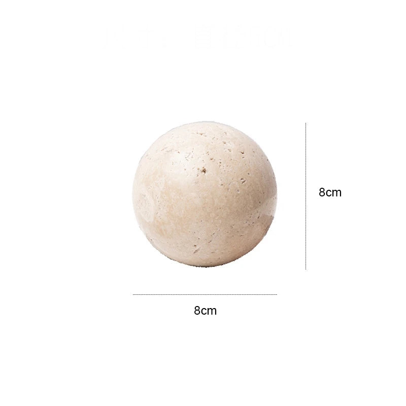 Chiaro Travertine Stone Decorative Sphere Small Orb Ball