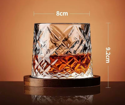Fractals Glass Yacht Club Style Whiskey Tumbler And Coaster