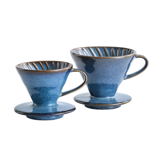 Oceanside Pour Over Ceramic Cone Coffee Brewing Set