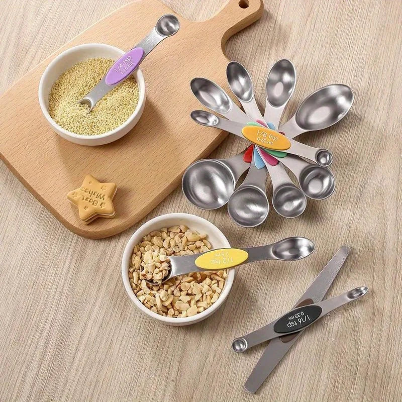 Magnetic Measuring Spoon Set Colorful Kitchen Tools