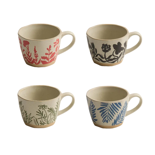 Garden Impressions Ceramic Mugs With Exposed Base