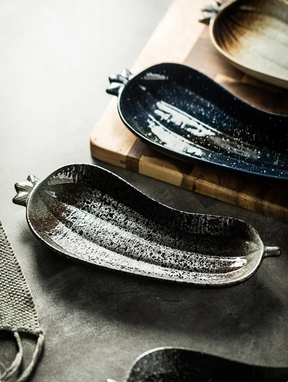 Modern Loft Style Kitchen Decor Eggplant Shaped Ceramic Dishes
