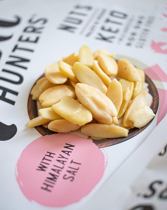 Non-GMO Pili Nuts Close Up Pili Hunters With Himalayan Salt