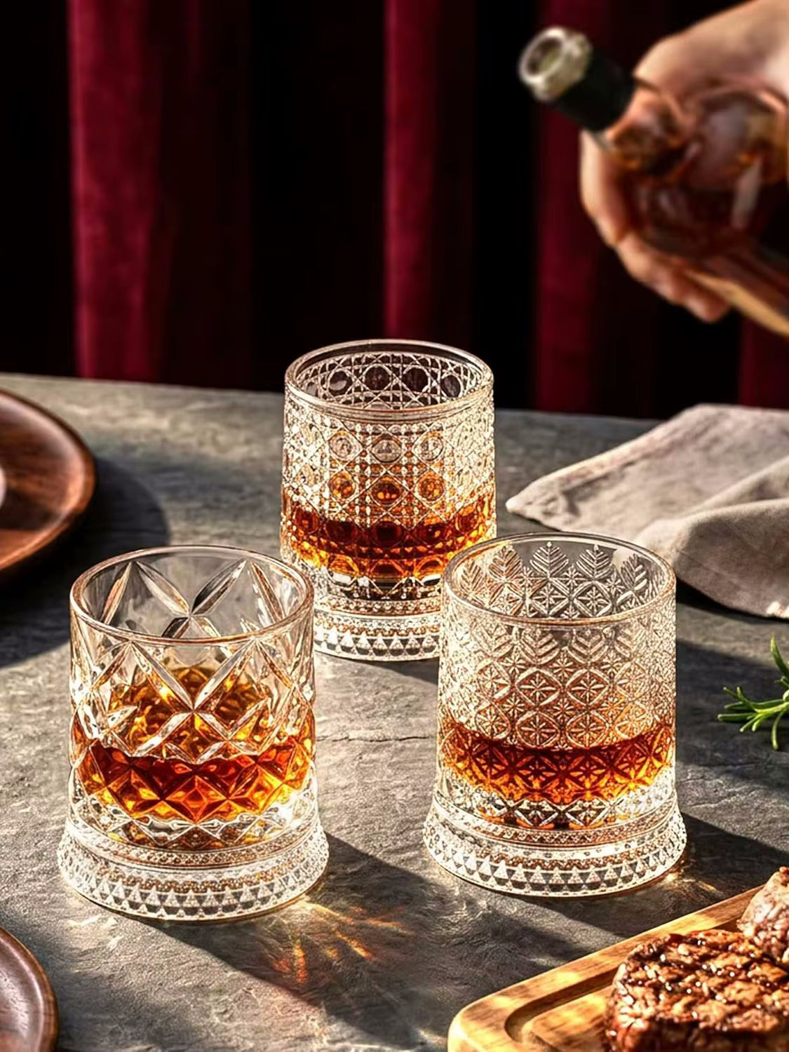 Stylish Drinkware Spinning Glasses That Rotate On Matching Coasters
