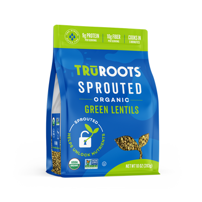 TruRoots Organic Sprouted Green Lentils 10oz