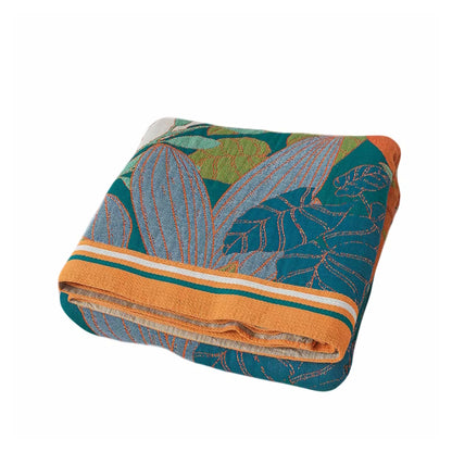 Tropical Twilight Reversible Cotton Quilt Coverlet Lightweight Bedding