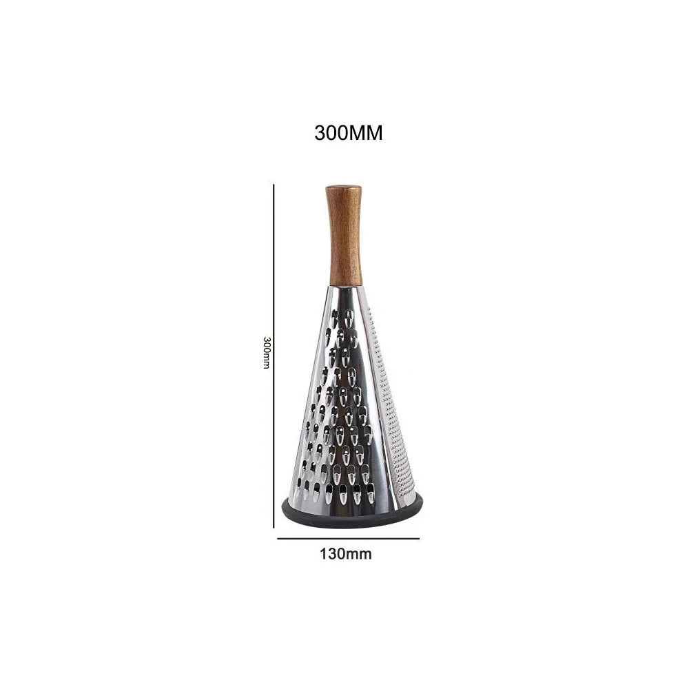 Luxury Chef Stainless Steel Cone Grater With Wood Handle