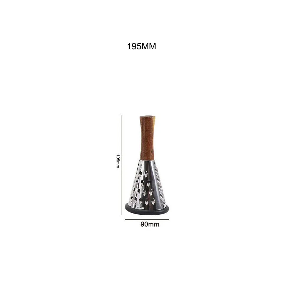 Luxury Chef Stainless Steel Cone Grater With Wood Handle