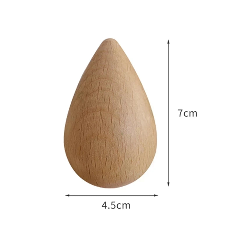 Wooden Hook Size Measurements Water Droplet Style Raindrop Hanger