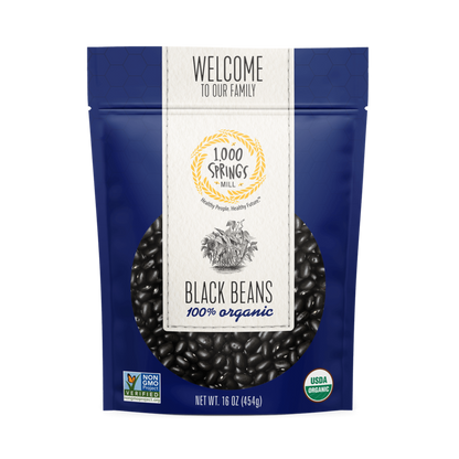 1000 Springs Mill Organic Black Beans 16oz