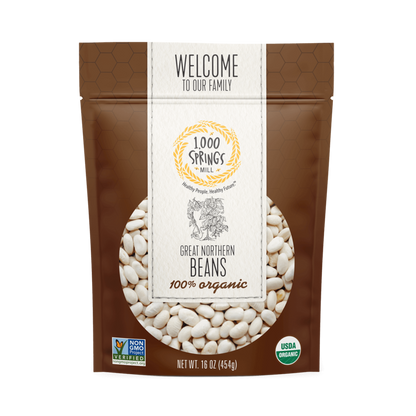 1000 Springs Mill Organic Great Northern Beans 16oz