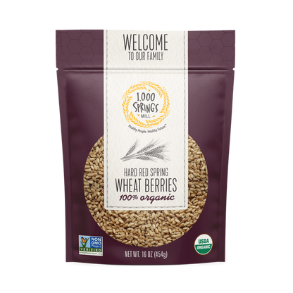 1000 Springs Mill Organic Hard Red Spring Wheat Berries 16oz