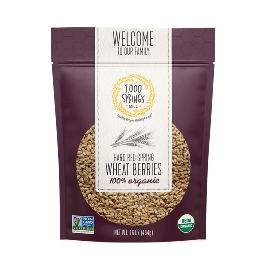 1000 Springs Mill Organic Hard Red Spring Wheat Berries 16oz