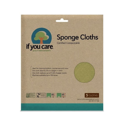 If You Care 100% Natural Sponge Cloths 5 Count