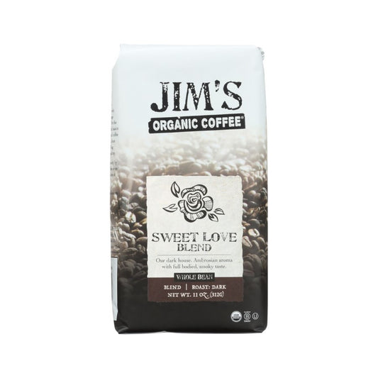 Jim's Organic Coffee Sweet Love Blend Whole Bean 11oz