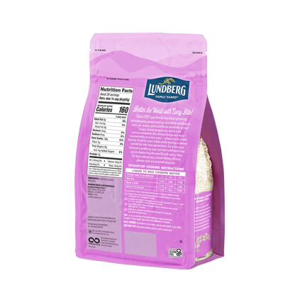 Lundberg White Jasmine Non-GMO Rice Nutrition Facts Gluten Free Ingredients
