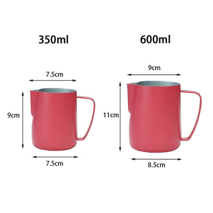 Measurements Of 11oz And 20oz Stainless Steel Chic Milk Frothing Pitchers Dimensions